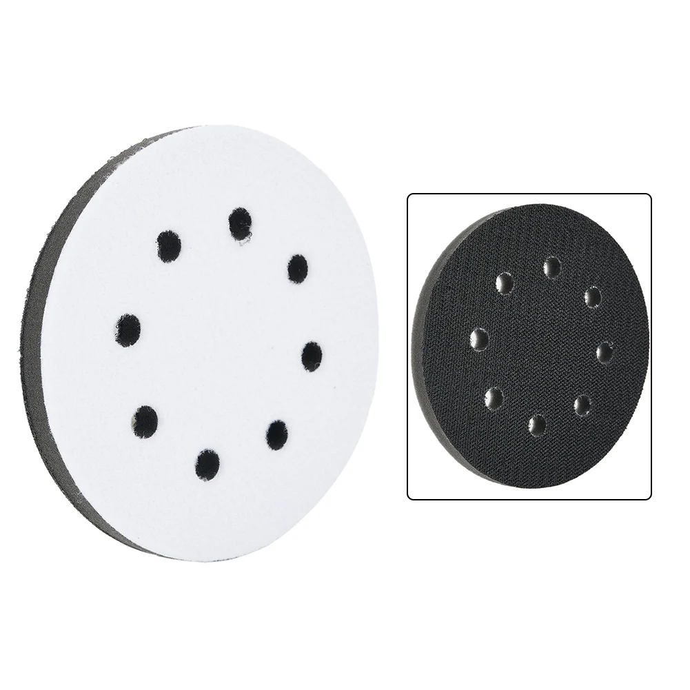 1pc Interface Pad 5 Inch 8 Holes Soft Sponge Cushion Buffer Pads Hook&Loop Sanding Discs For Polisher Sander Pads