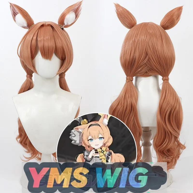 

【YMS WIG】Azure Blue Archive Ilomari Cosplay Wig With Integrated Double Braids And Curly Hair Scalp