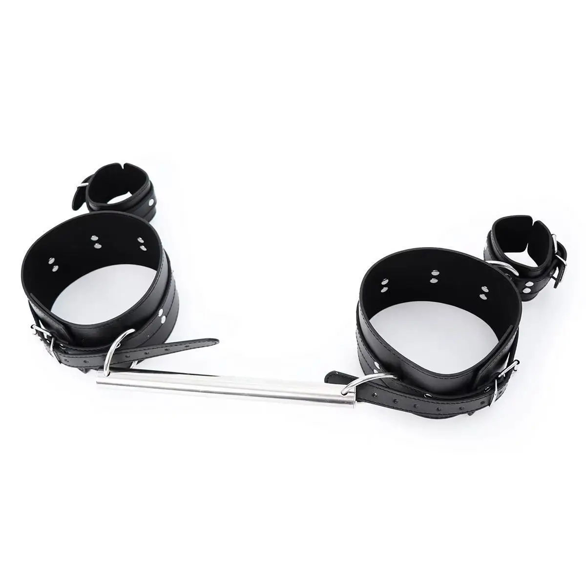 Adult Couples BDSM Open Leg Spreader Restraint Set with Wrist & Ankle Handcuffs Erotic Role-Play Bondage Accessory