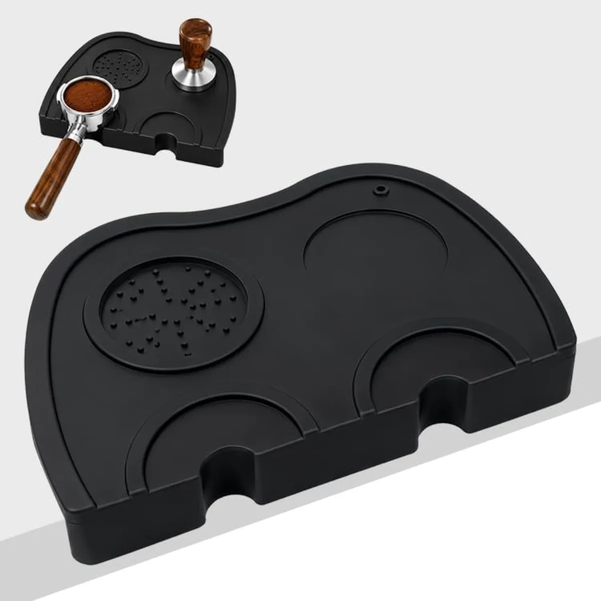 Coffee Press Mat Espresso Machine Accessories Bar Anti-Slip Silicone Coffee Tamper Mat for Countertop Protection Tool Home Use