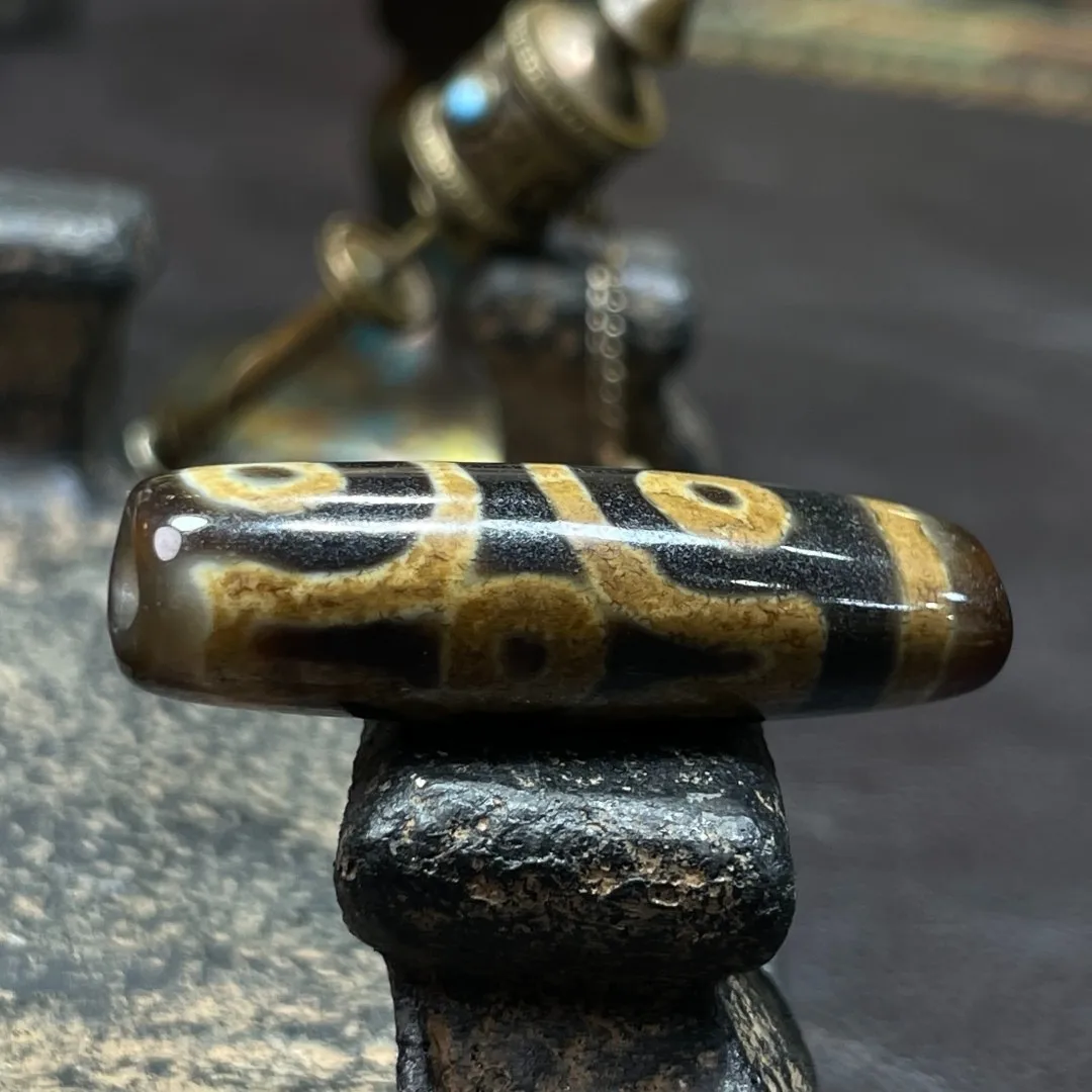 

Тибетский непальский гималайский древний агат, старый талисман Дзи, 6-глазные бусины, амулет