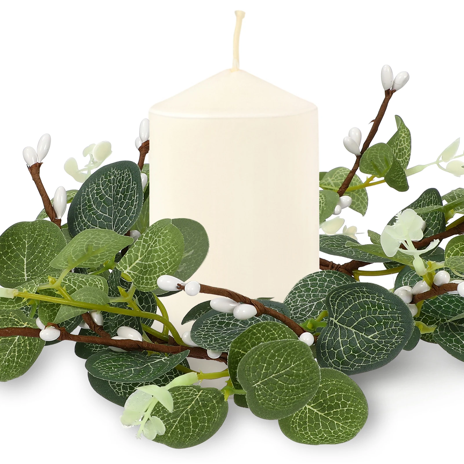 

2Pcs Nordic Wreath Easter Accessory Excellent Materials Exquisite Craftsmanship Home Banquet Holiday Decoration