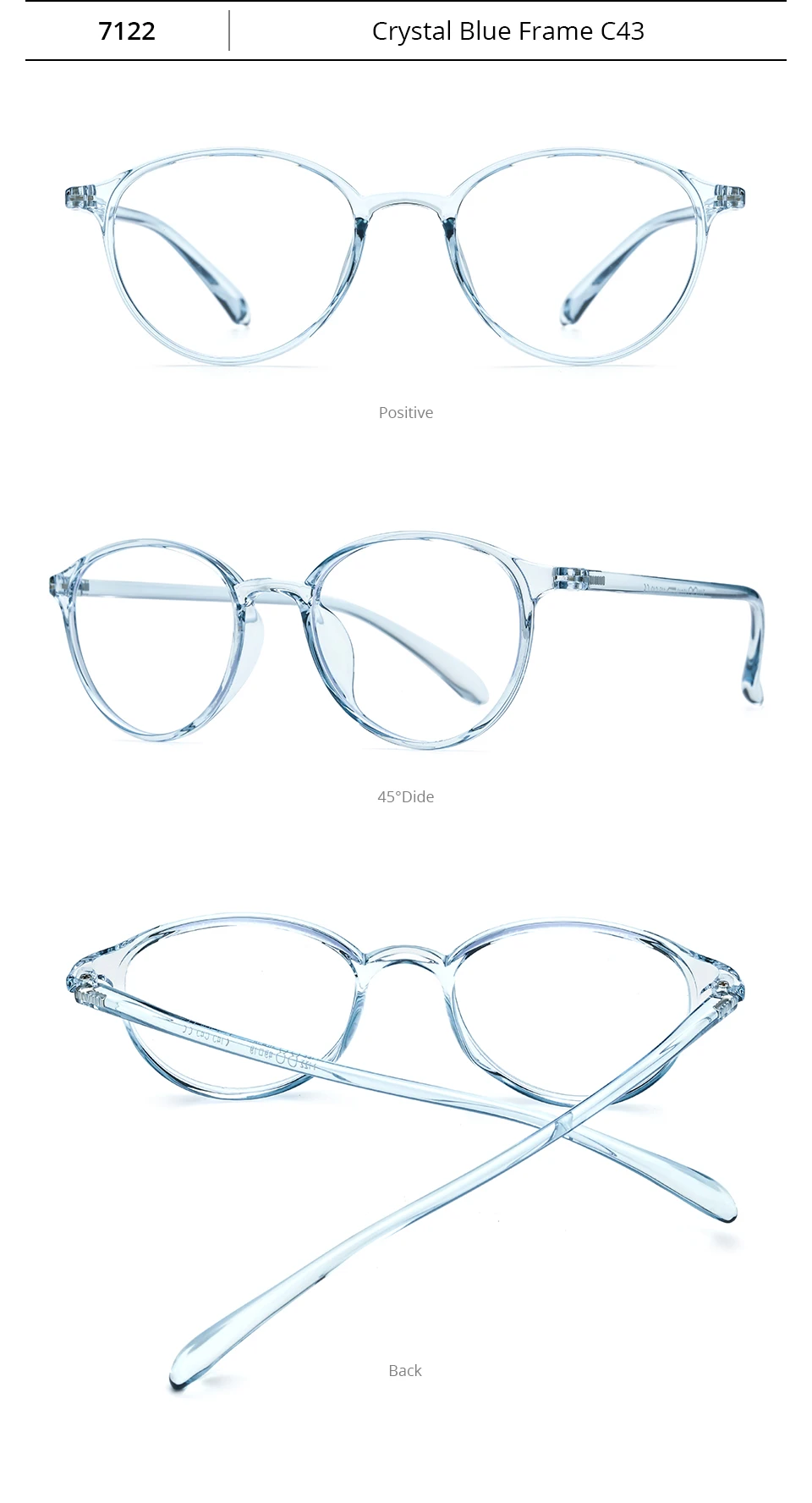 NIANZHEN TR90 Brillengestell, Damen, ovales Design, Markenbrille, Herren, ultraleicht, Retro-Vintage-Brille, 7122 – Detail 13