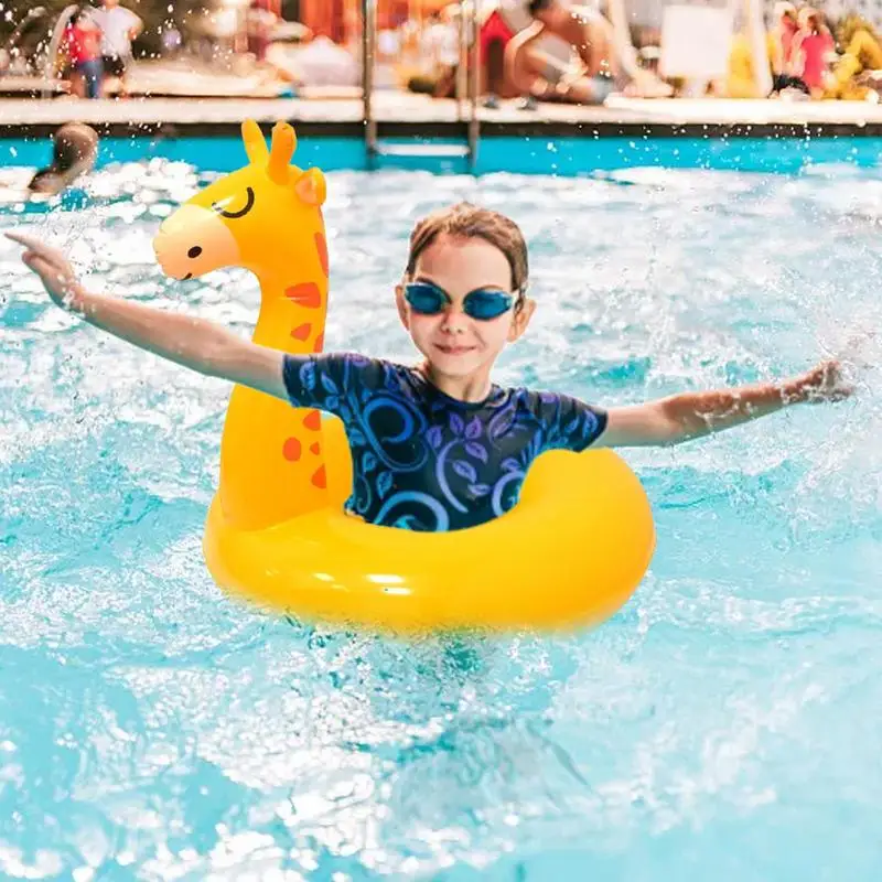 Babyzwemvlotter Veiligheid Drijvende Ring Leuke Trainer Drijft Herten Dinosaurus Krokodil Voor Baby's Peuter Waterpuddle Zwembad Strand