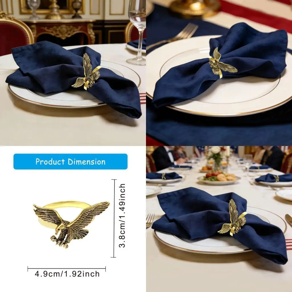 62KD Antique Alloy Napkin Clip Napkin Rings Perfect For Formal Dining And Event