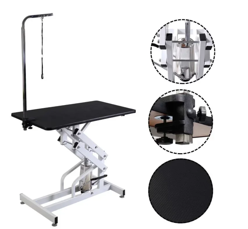 High Quality Dog Trimming Table Original Factory Manual Hydraulic Lift Pet Cleaning Grooming  Beauty Table for Vet Equipment