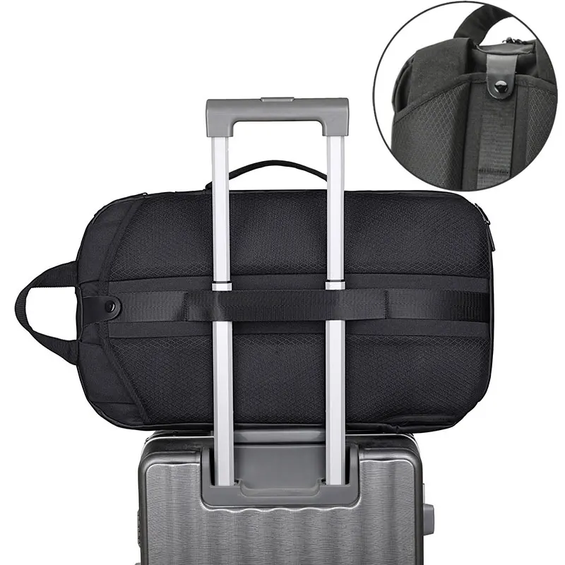 حقيبة ظهر للياقة البدنية والسفر من القماش الخشن بسعة كبيرة للأعمال الخارجية والتنقل والتخييم والمشي لمسافات طويلة مع جيب للأحذية وحزمة رحلة الأمتعة #5