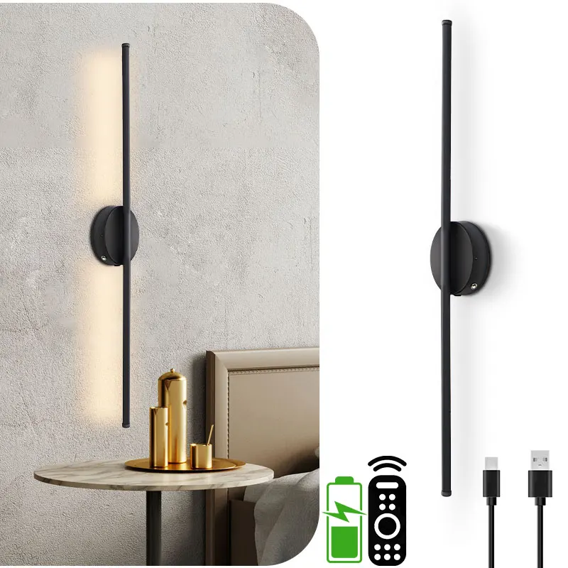 

Wireless Battery Operated LED Wall Lights with Remote Control 3CCT Rechargeable LED Wall Lamps Touch Switch Dimmable Wall Sconce