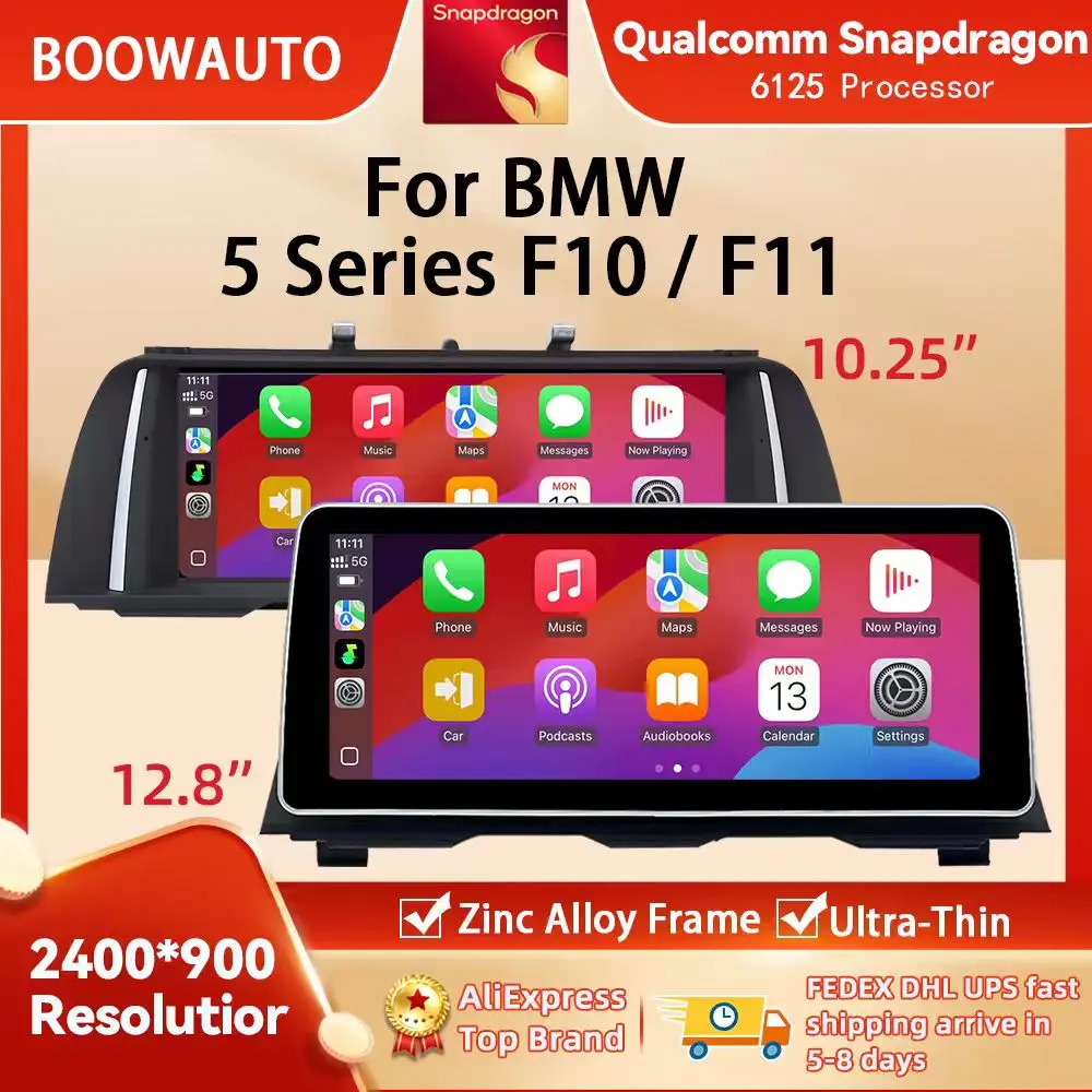 Qualcomm 6125 Android Auto Car Radio Multimedia for BMW 5 F10 F11 520i 525i 528i Car Intelligent Systems WIFI CarPlay Stereo