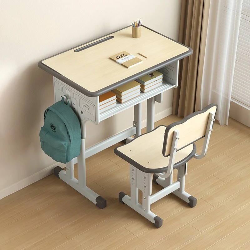Thickened Adjustable Height Children Study Desk Set Kids Homework Writing Desk for Primary School Students Tables Home Use