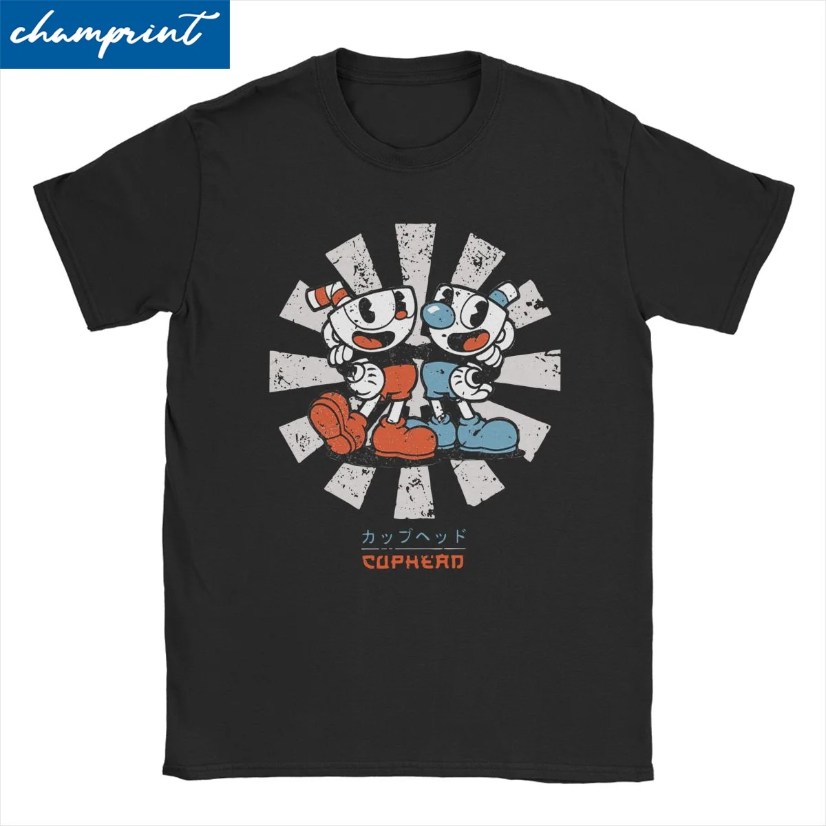 Men Women's Retro The Cuphead T Shirts Game Anime Pure Cotton Clothing Novelty Short Sleeve Crew Neck Tees New Arrival T-Shirts
