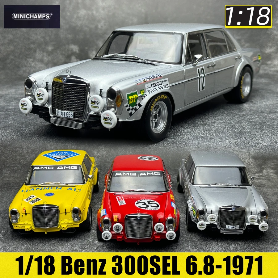 MINICHAMPS CLDC 1:18 Benz 300SEL 6.8-1971 Classic car model static display collection in 3 color schemes