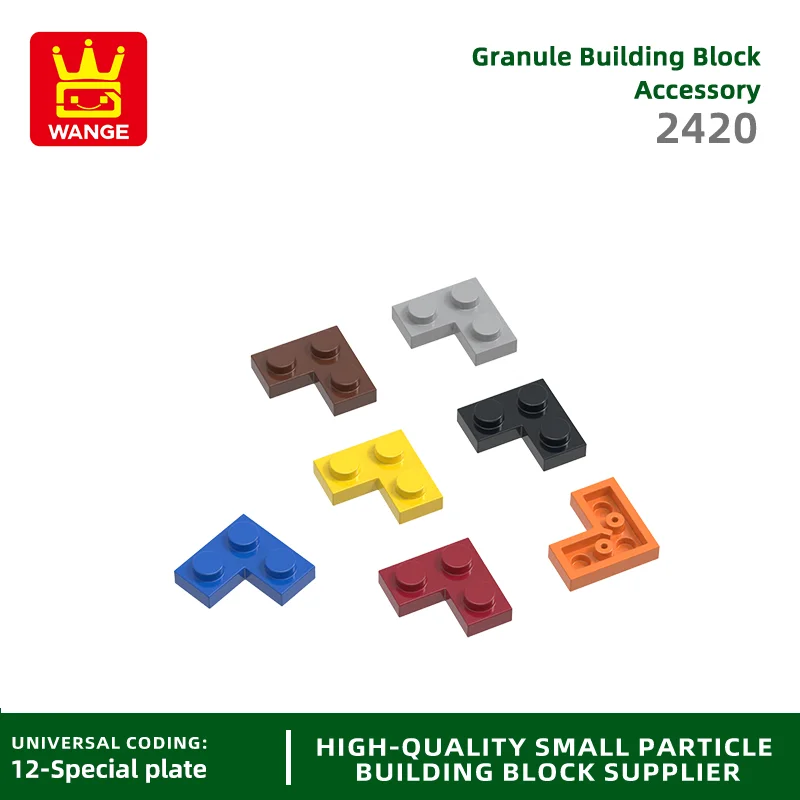 Wange 198Pcs/lot 2420 2x2 Corner Building Block Moc Accessories Compatible with Brick Children Toys Gift Box