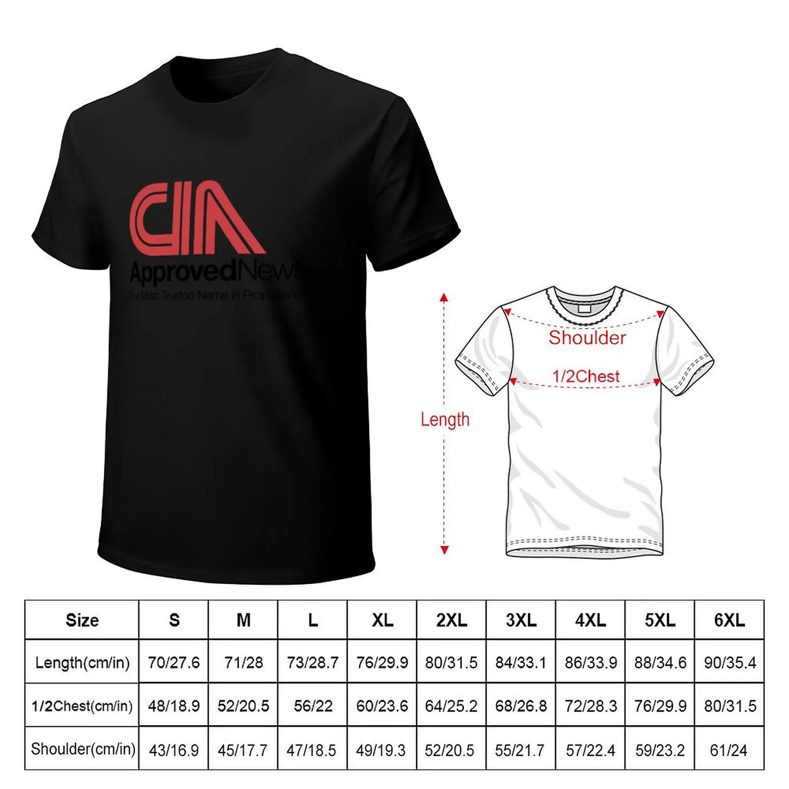 CIA Approved News T-Shirt t shirt man luxury T-Shirt