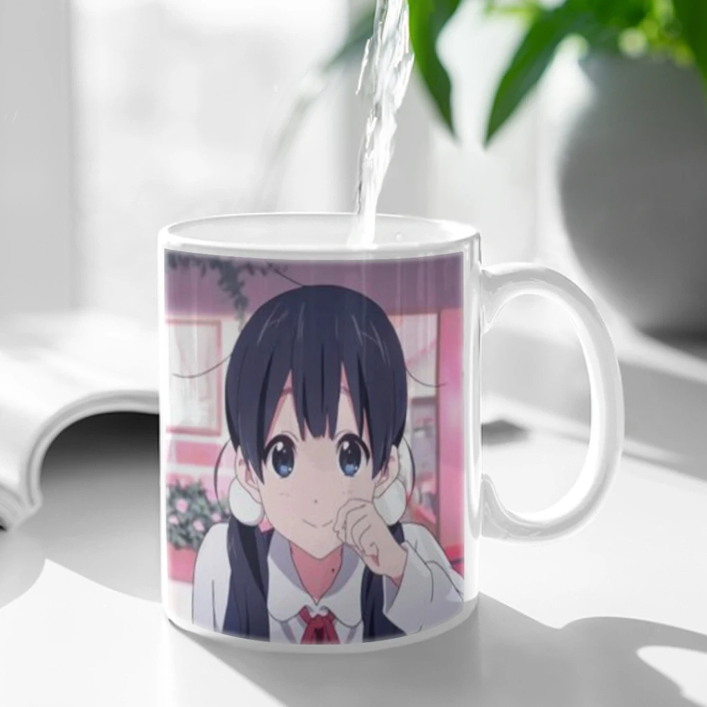 T-Tamako Market Anime Cartoon White Mug 11oz Ceramic Tea Cup Coffee Mug Friends Birthday Gift image 2