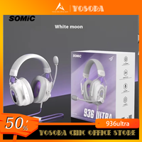 Somic 936ultra Esports Earphones Wired 7.1 Gamer Headphones Noise Cancelling 3d Surround Sound Customise Pc Accessor AI earphone