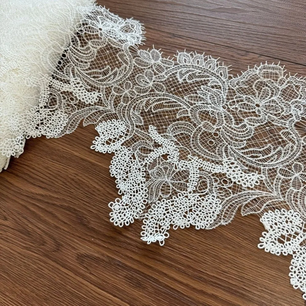 

1 Yard Embroidery Lace Handmade Bearded Edge Hollowed Out Lace DIY Material Sewing Material Lace Ribbons Trim Wedding Dress
