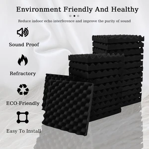 TOUO Acoustic Foam on the Fire-Proof Sponge, ses geçirmez, bir Kutu Yumurta, Stüdyo, Ev, Ses Emici, 6, 12, 24, 48 Adet panelde 12 büyük satış, köpük-akustik-no. 12