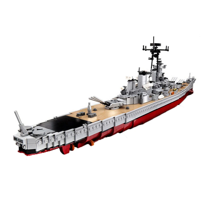 

Assembled Ship Model Battleship Building Blocks Sets Toy Military Series Education Block For kids