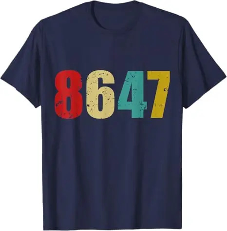 Retro Vintage 8647 Bekleidungs-T-Shirt Klassischer Retro Vintage 80er Jahre Grunge-Stil Herren Damen Streetwear Kleidung Neuartige Geschenk-T-Shirts – Detail 11