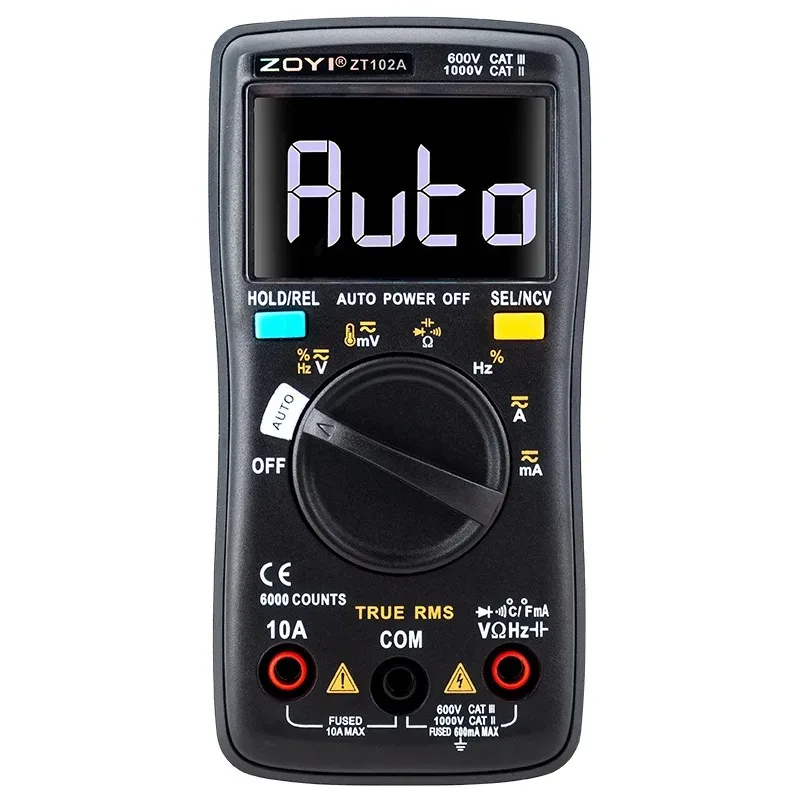 Digital Multimeter ZOYI ZT102A True RMS Auto Range Multimetro Voltmeter Ammeter Capacitance Temperature Ohm HZ NCV Tester