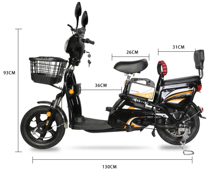 Quality 2 Wheel Moped Golden Jasmine Electric City Bike 500W Ultra Light Electric Bike