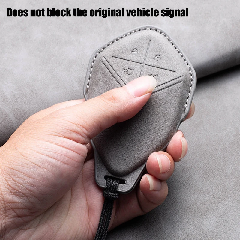 Leder-Autoschlüsselhülle für Changan Deepal S05 S7 S07 SL03 G318 2024 2025 – Schutz-Schlüsselhülle, Schlüsselanhänger, Zubehör – Detail 4