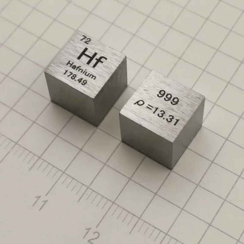 

10mm Hafnium Hf Cubic Periodic Table Cube 99.9% Pure Hafnium Cubic Metal Gift Rare Metal Hafnium Element Block