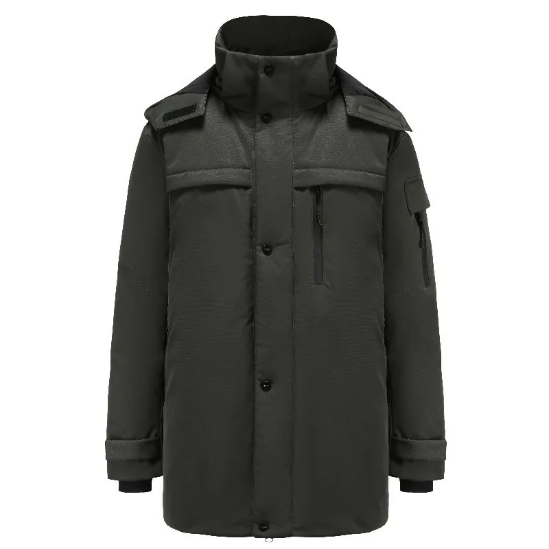 سترة كبيرة الحجم للأفراد الأكبر ثقيلة معطف فضفاض مناسب لملابس الشتاء للرجال الدفء متوسط الطول 11XL