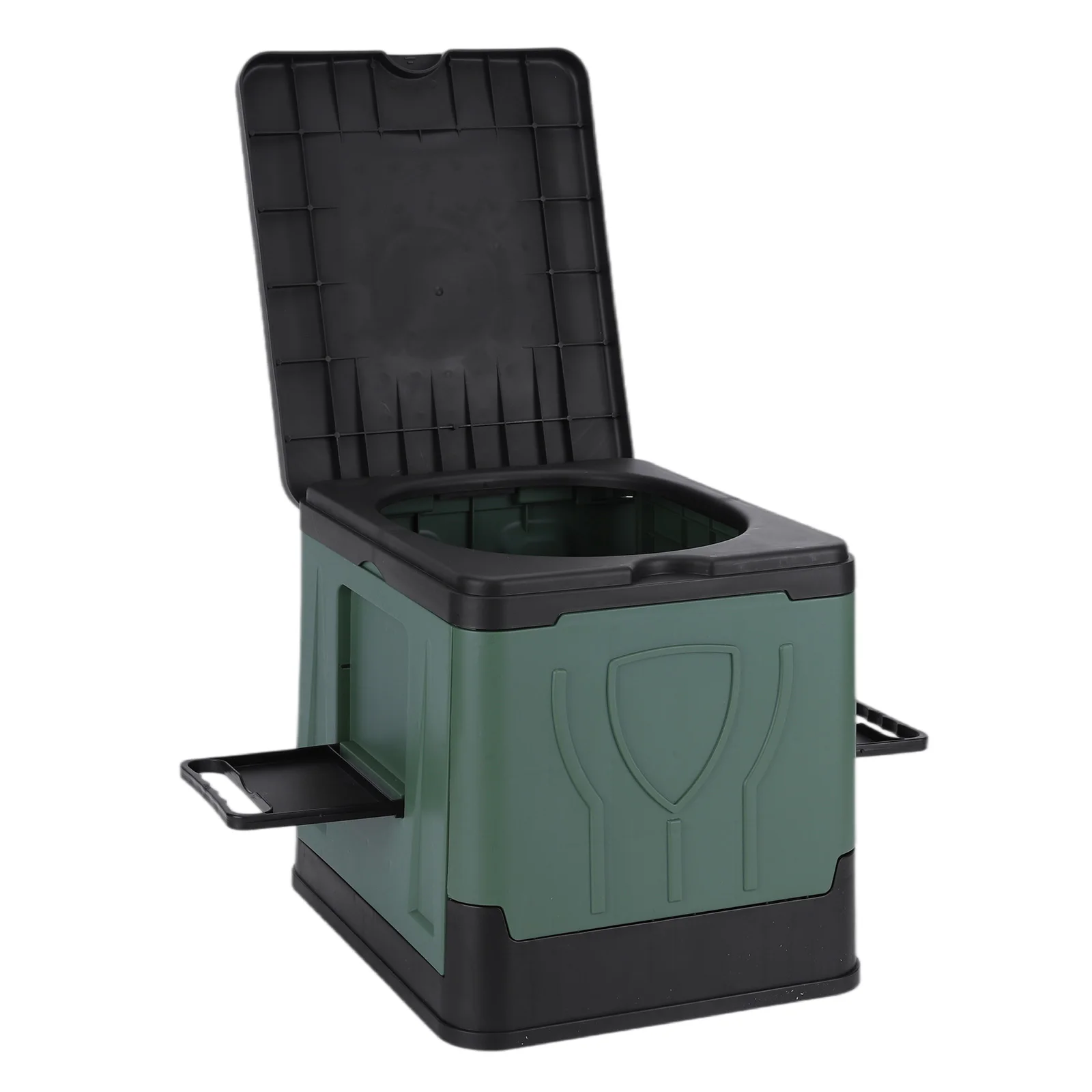 Folding Camping Toilet with Paper Holder & Lid Travel Toilet Reusable for Camping Travel Outdoor Car RV & Emergency Use