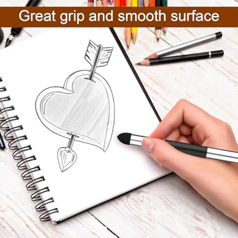 Imagem -03 - Double-headed Blending Sponge Pen Blending Stump Pencil Sketch Brush Desenho Espuma Blender Stick Blender Tool Durável Pcs