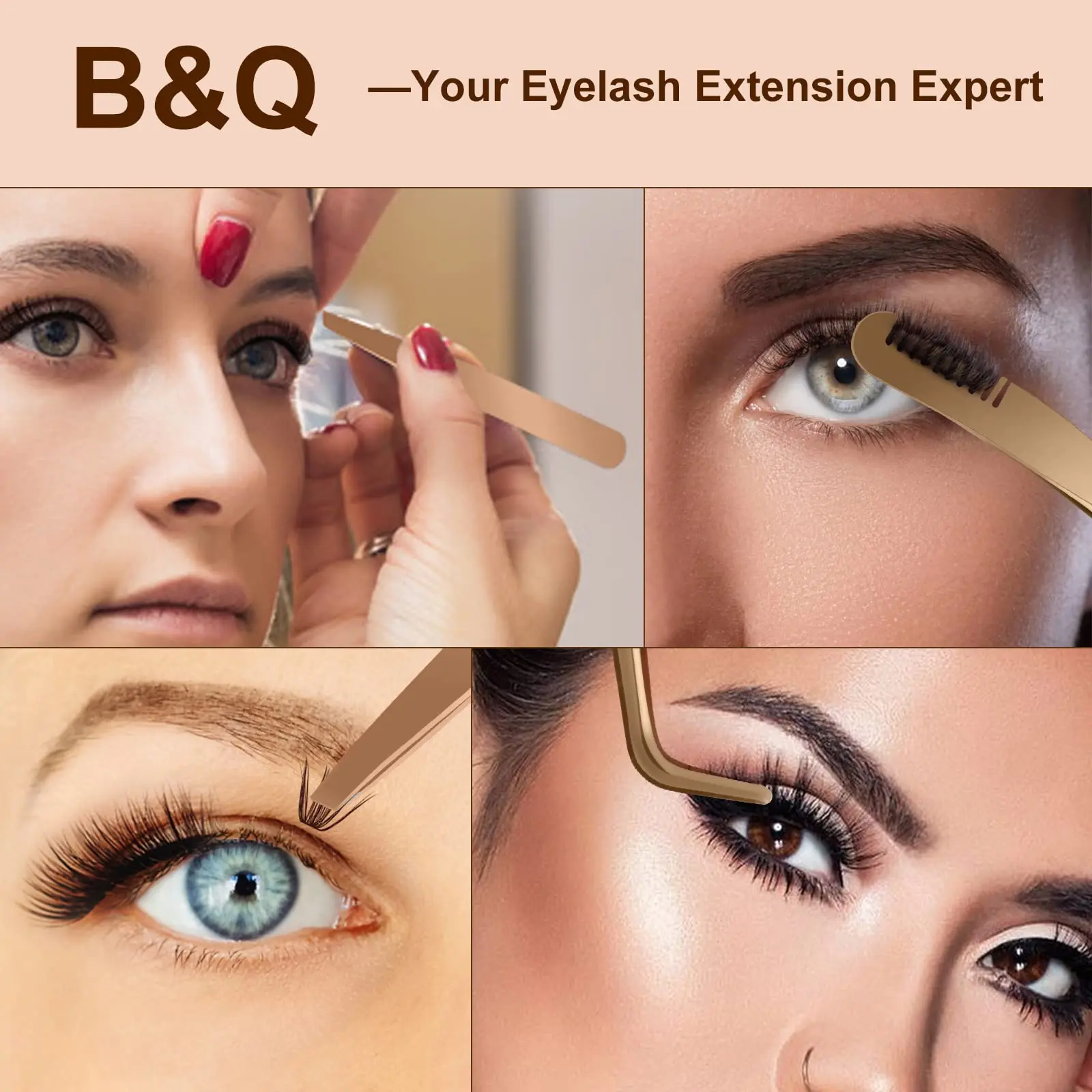 Strumento applicatore per ciglia fai da te da 2 pezzi, pinzette per ciglia curve per ciglia finte, applicatore per ciglia per un facile applicazione e rimozione delle ciglia