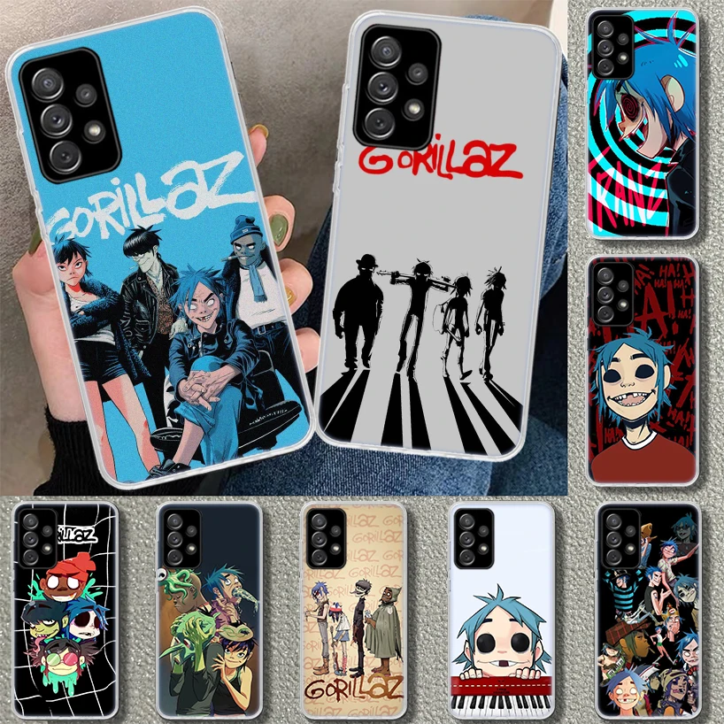 Gorillaz Anime Phone Case for Samsung Galaxy A15 A25 A35 A55 A14 A24 A34 A54 A04S A13 A23 A33 A53 A03S A52 A12 A22 A32 A02S