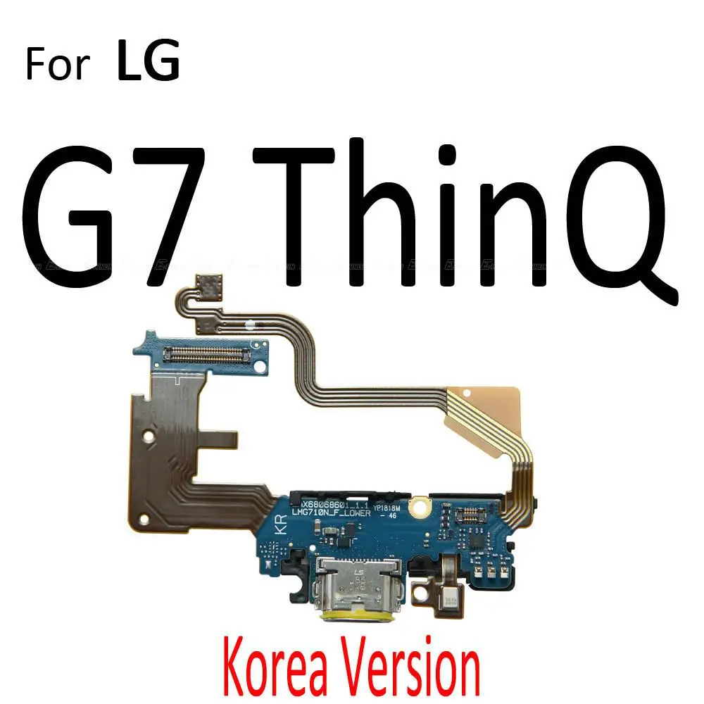 Charger Dock USB Charging Port Plug Board With Microphone Mic Flex Cable For LG G5 G6 Plus G7 G8 G8X ThinQ Parts