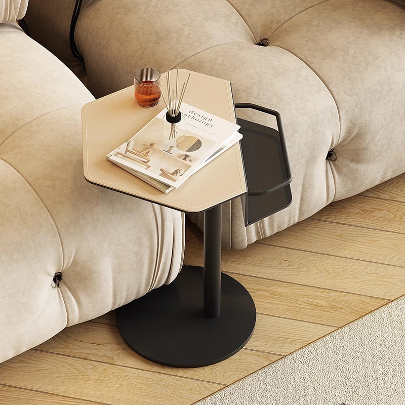Modern Clear Coffee Table Decoration Books Aesthetic Unique Standing Side Table Designer Space Saving Meubles Home Furniture