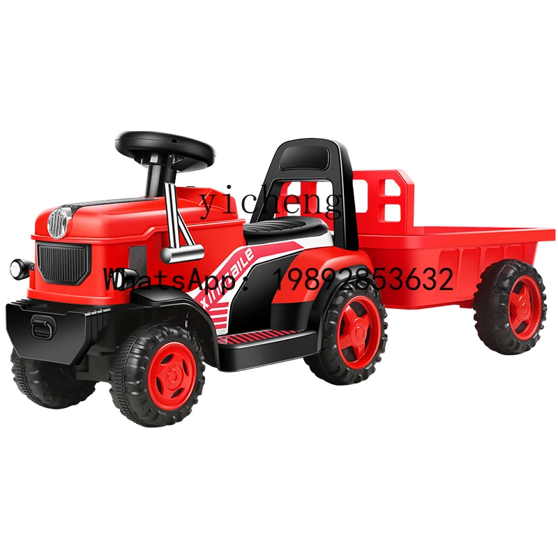 AE  Children's Electric Tractor Toy  Remote Control Train Beach Car Excavator Portable off-Road Vehicle
