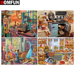 HOMFUN 5D Diamond Painting Full Drill Diamond Embroidery 
