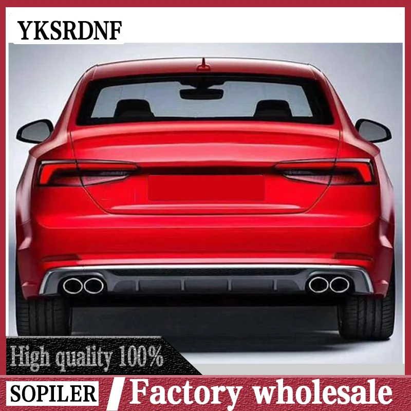 Car Rear Bumnper Diffuser Lip Spoiler for Audi A5 Sline Hatchback 2 Door 2017-2019 Car Rear Lip Spoiler PP 