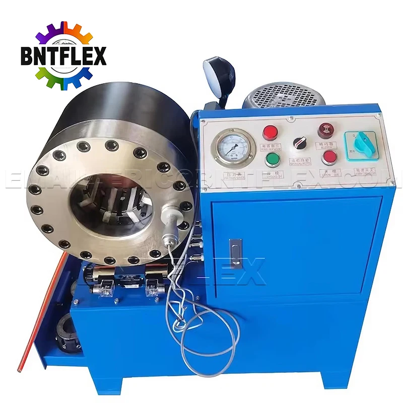 customized hydraulic steel tube shrinking machine Manual square tube round tube buckle machine hydraulic hose crimping machine