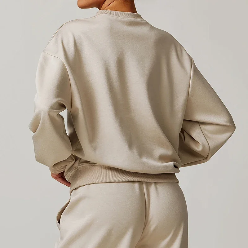 Women Yoga Shirts Outdoor Loose Sportswear Running Workout Athletic Long Sleeve Casual Activewear Sweatshirt Comfortable Apparel