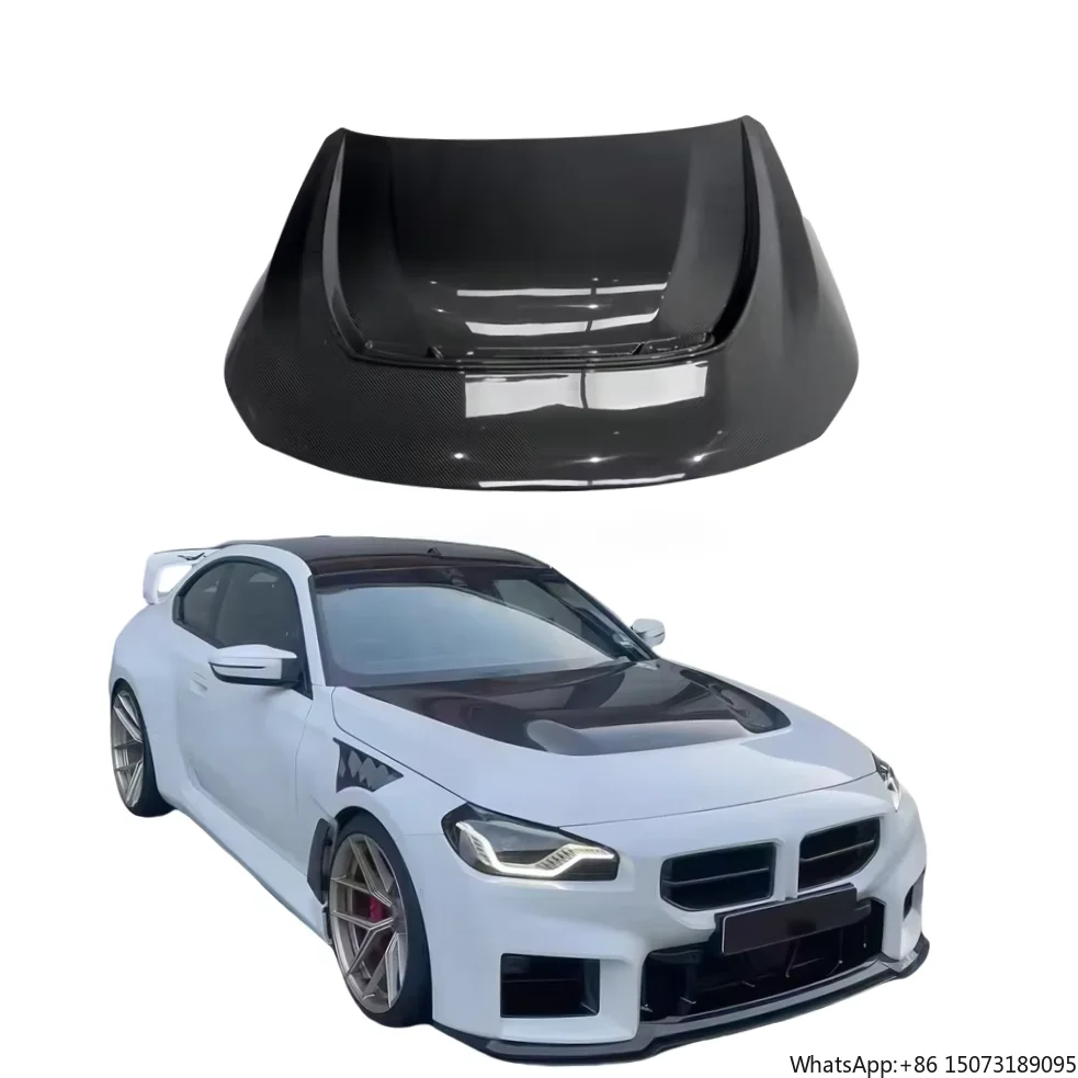 

for M2 G87 Dry Carbon Fiber Hood V Style Engine Hood Car Bonnet Engine Hood Cover Bodykit High quality carbon fiber.
