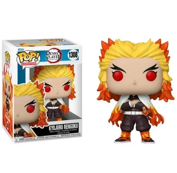 Funko Pop Animation Demon Slayer Shinobu Kocho 1314# Kyojuro Rengoku 1308# Vinyl Figure Model Toys for Children Birthday Gift