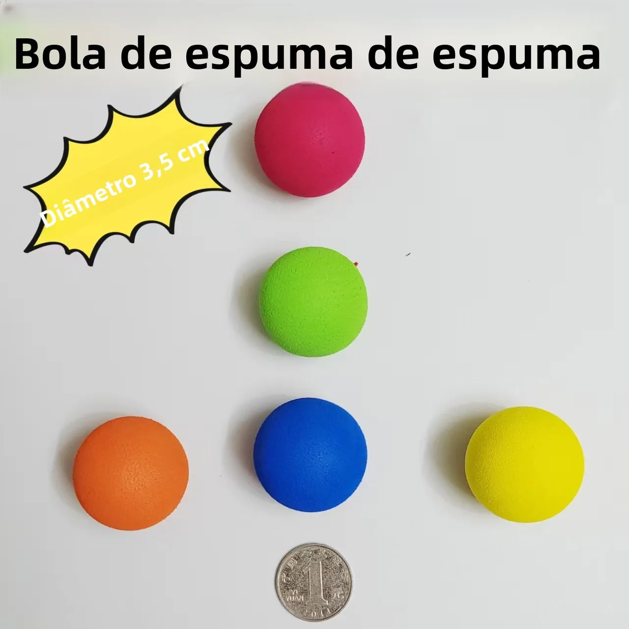 Bola de Golfe de Espuma EVA Artesanal de 35cm, Bola de Esponja Sólida Colorida para Treinamento de Golfe, Artigos para Fãs de...
