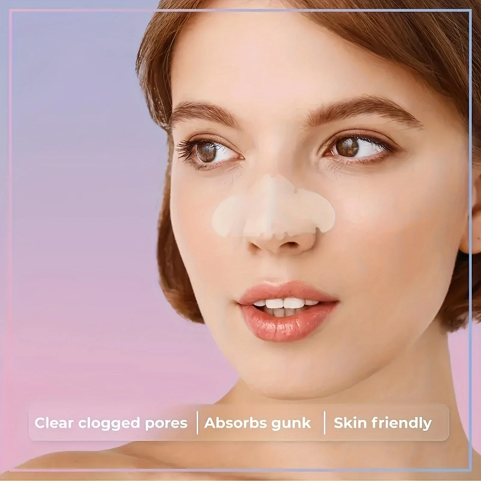 1 قطعة ملصق أنف، ملصق حب الشباب خفيف وغير مزعج، يغطي عيوب حب الشباب، مقاوم للماء وجيد التهوية.