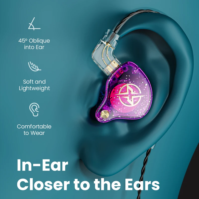 X2 プロ 3.5 ミリメートル取り外し可能な有線ヘッドフォンダブルダイナミック HiFi イヤホン低音ヘッドセットステレオミュージシャンモニターイヤフォンスポーツランニング