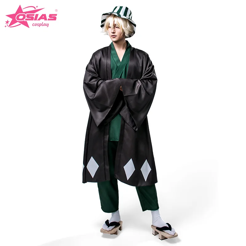 

OSIAS Urahara Kisuke Cosplay Costume Set Urahara Kisuke wig Urahara Kisuke shoes