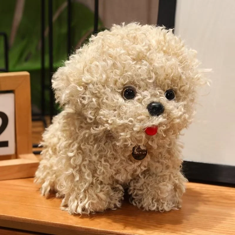 

HighQuality 20cm Bichon Teddy Dog Anime Plush Toy Soft Stuffed Animal Perfect Gift Choice for Christmas Thanksgiving