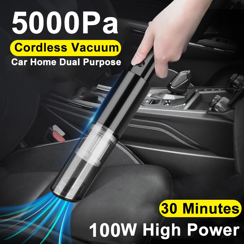 

Wireless Car Vacuum Cleaner 5000PA Suction Smart Vacuum Sweeper Portable Mini Handheld Dust Collector with Pouch Vacuum Cleaner