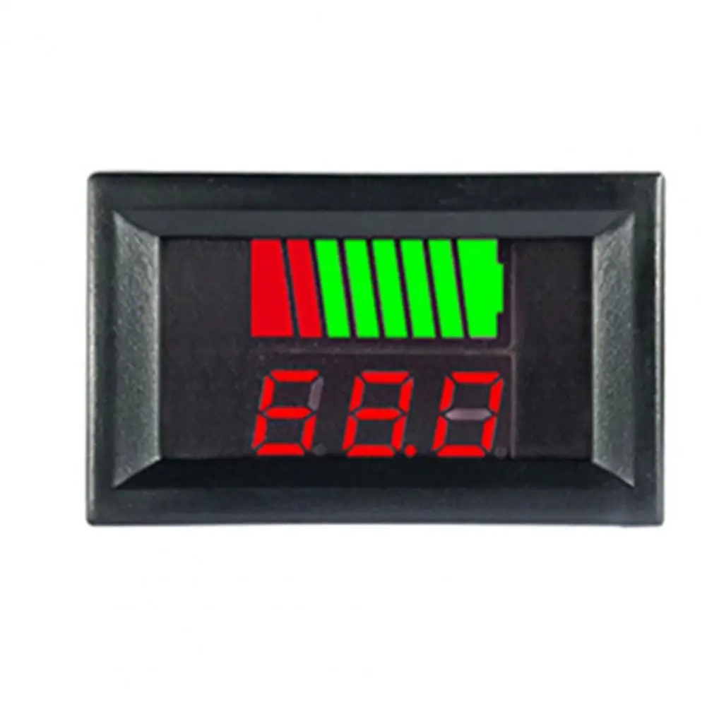 

Battery Capacity Meter 12V-60V LED Digital Display Low Power Warning 8-Stage Power Resolution Battery Capacity Indicator Househo