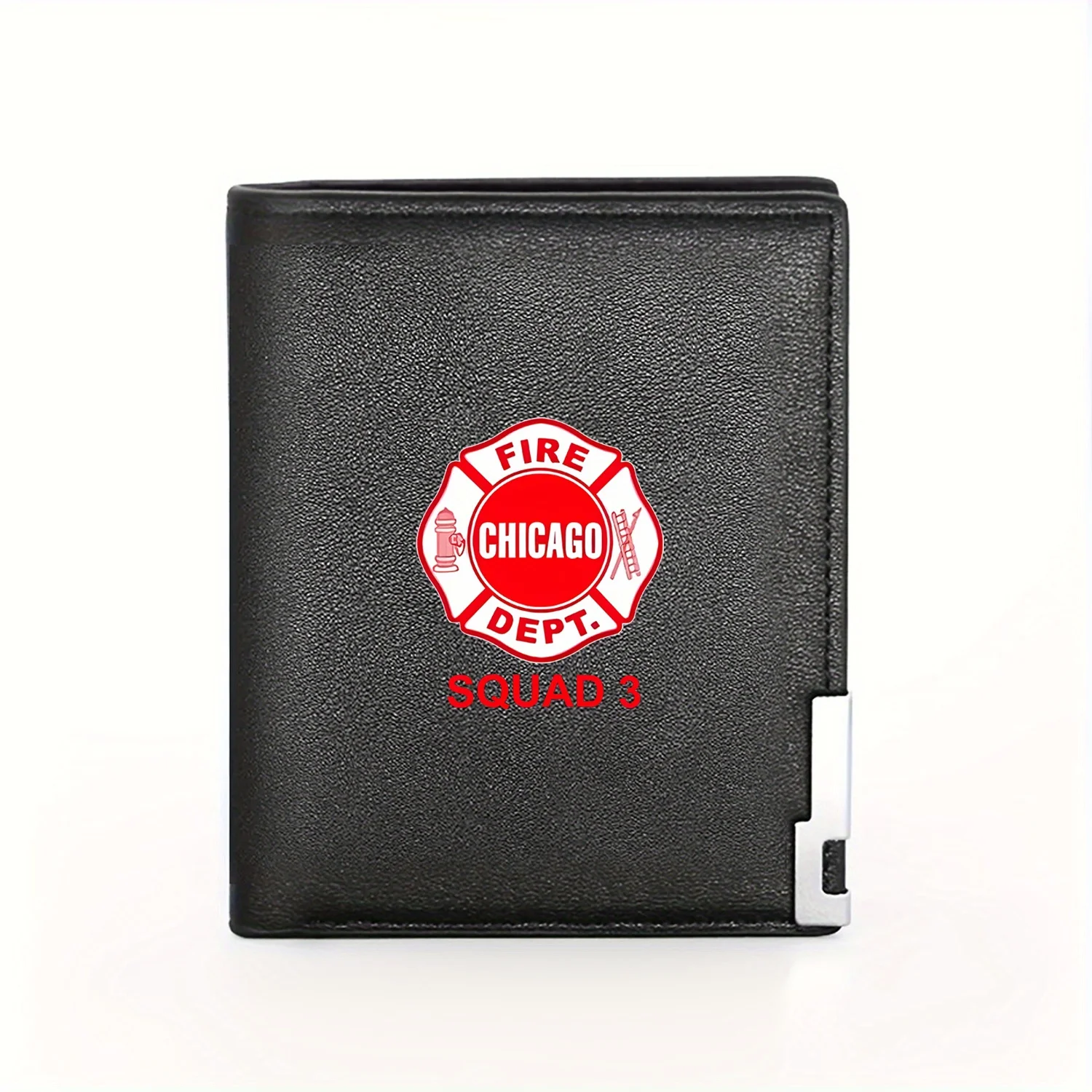 

Chicago Fire Department Squad 3 Logo Wallet Business Mens Casual Elegant Simple Practical Quality Wallet Stylish Printing Graphi